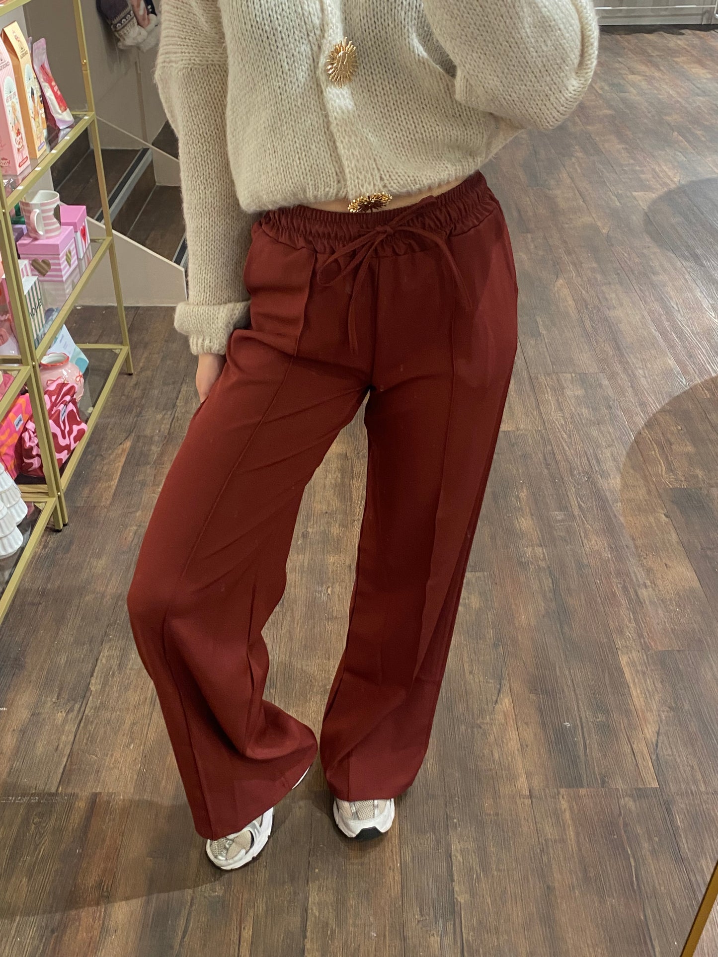 Bordeaux pantalon voor dames, comfortabel en chic tegelijk