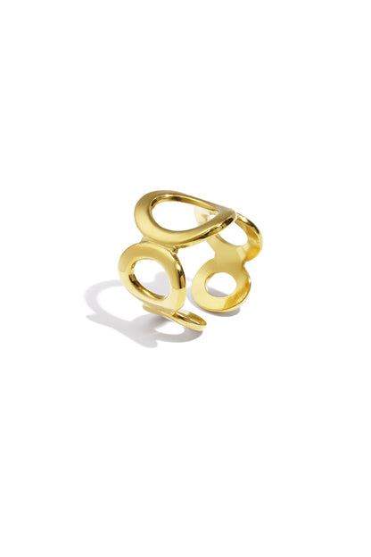 Open cirkel ring goud