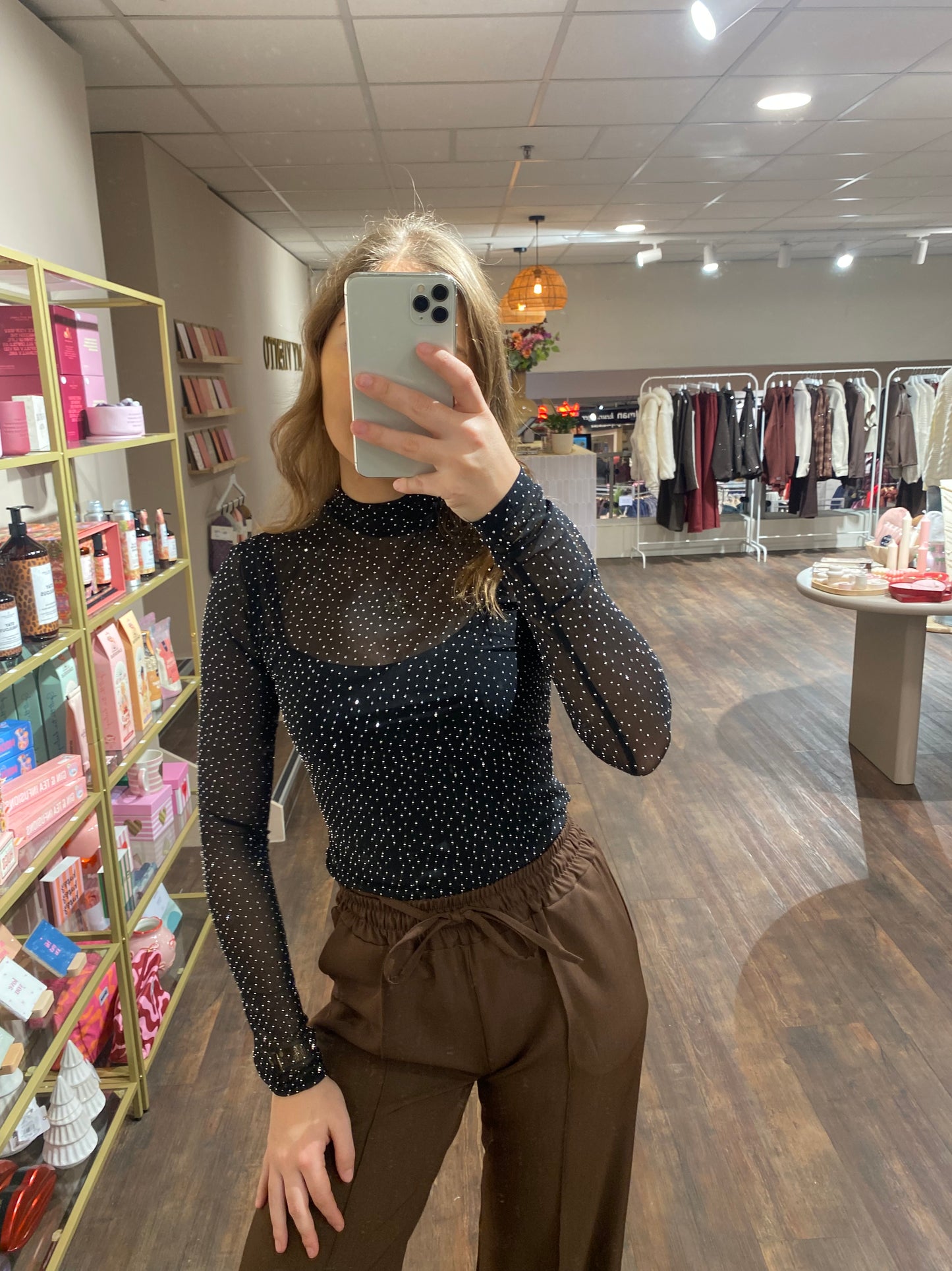 Party ready body met glitteraccenten, stijlvol en modern.