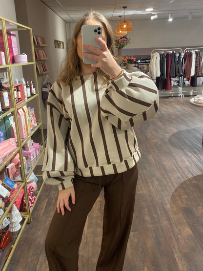 Dames trui in beige, comfy en stijlvol voor casual looks.