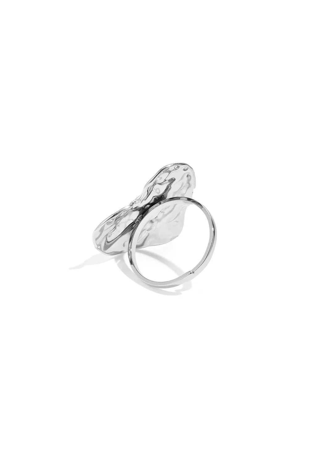 Structuur hart ring zilver