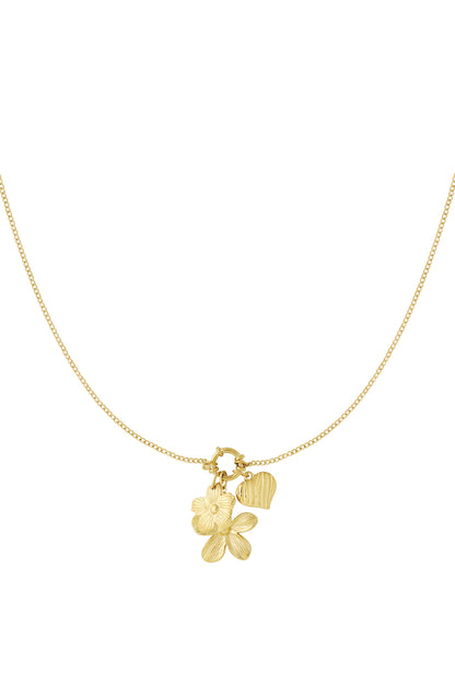 DIY bloemenketting goud