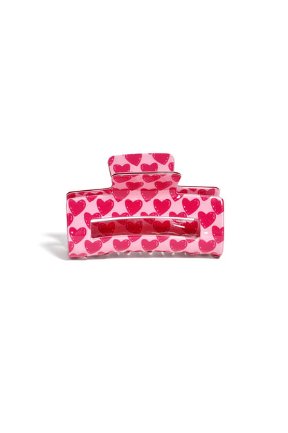 Haarklem hartjes roze