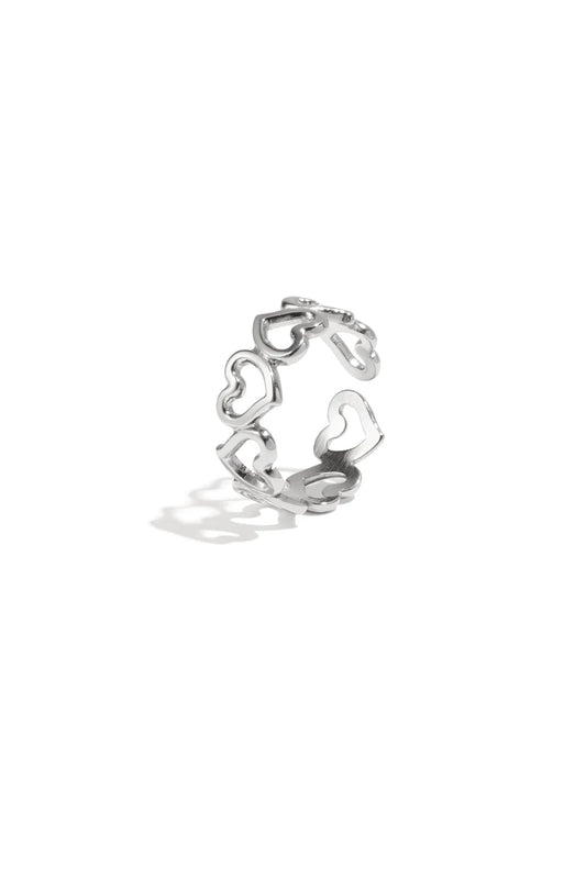 Twisted love ring zilver