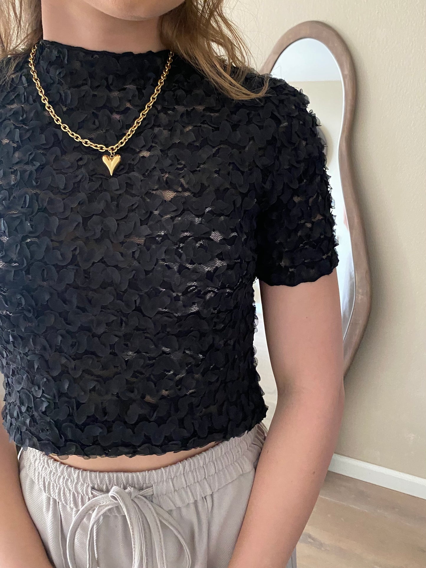 Dames kanten top – perfect onder blazer of op jeans