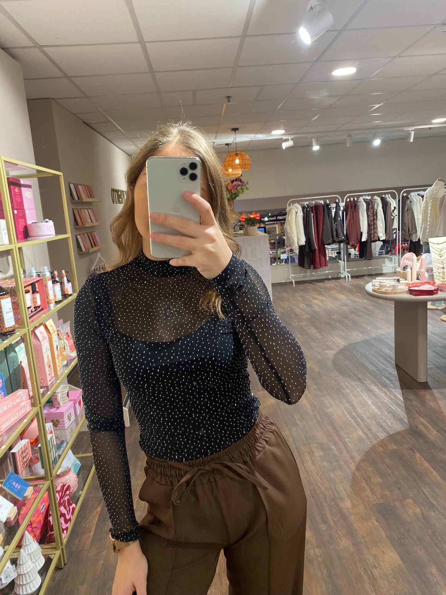 Dames body met subtiele glitter, sexy en opvallend.